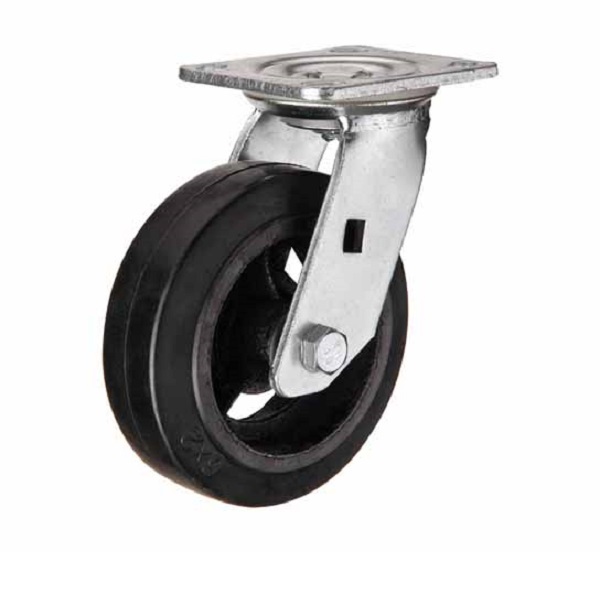 Большегрузное колесо черная резина поворотное SCd125 5х2