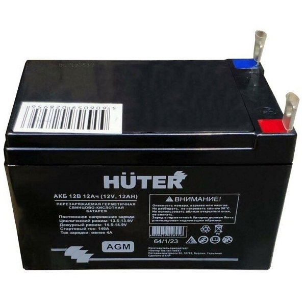 Аккумуляторная батарея HUTER, 12В, 12Ач
