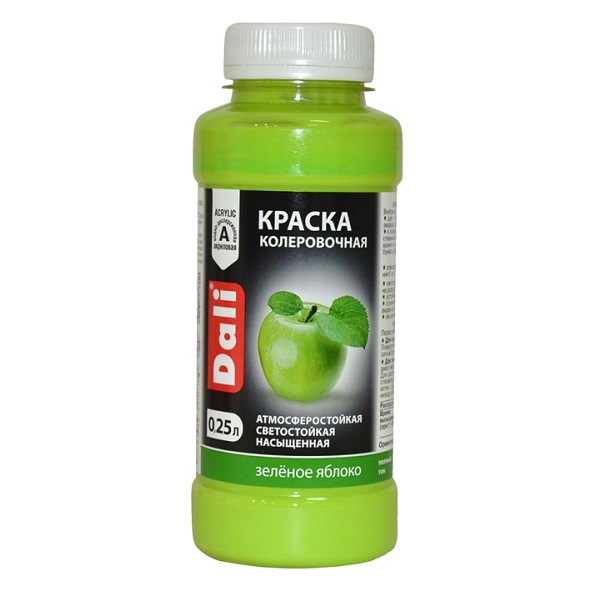 Колеровочная краска DALI 0.25л зеленое яблоко