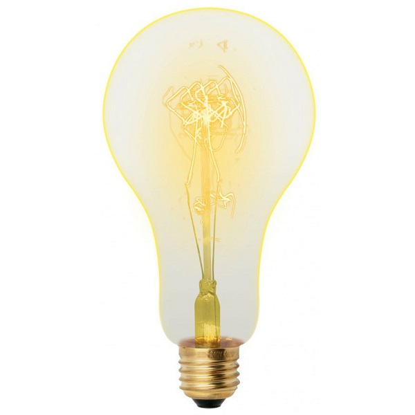 Лампа накаливания UNIEL Vintage Е27, 60Вт, 300лм IL-V-A95-60/GOLDEN/E27