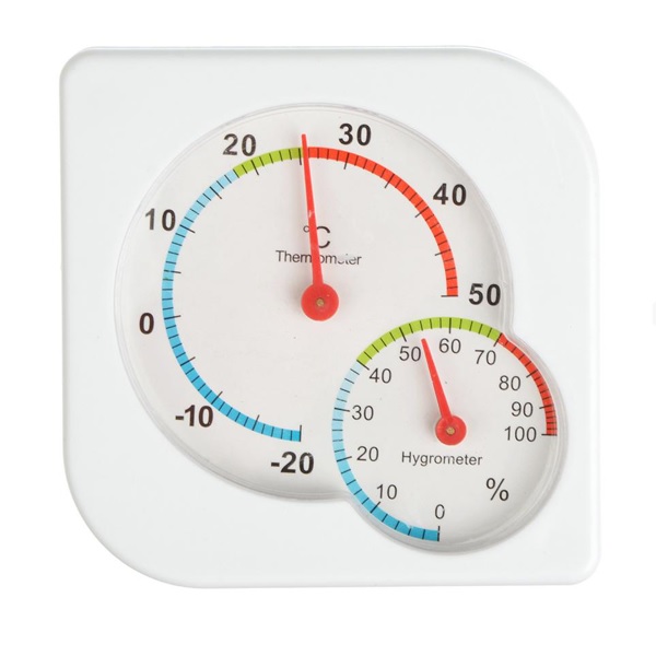 Термометр-влагомер INBLOOM мини квадратный, 7,5x7,5см