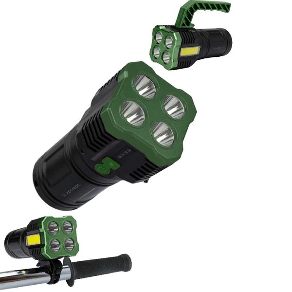 Фонарь-прожектор светодиодный аккамуляторный КОСМОС для велосипе 4Вт LED 180Лм, 1,2Ач, зарядка USB, 