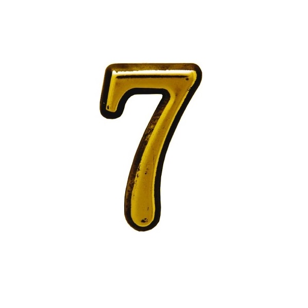 Цифра пластик "7" золото