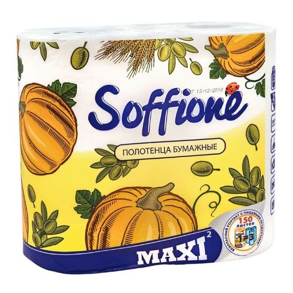 Бумажные полотенца SOFFIONE MAXI 2 сл./2 шт.