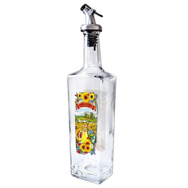Бутылка для масла 500мл LARANGE с дозатором, стекло/пластик