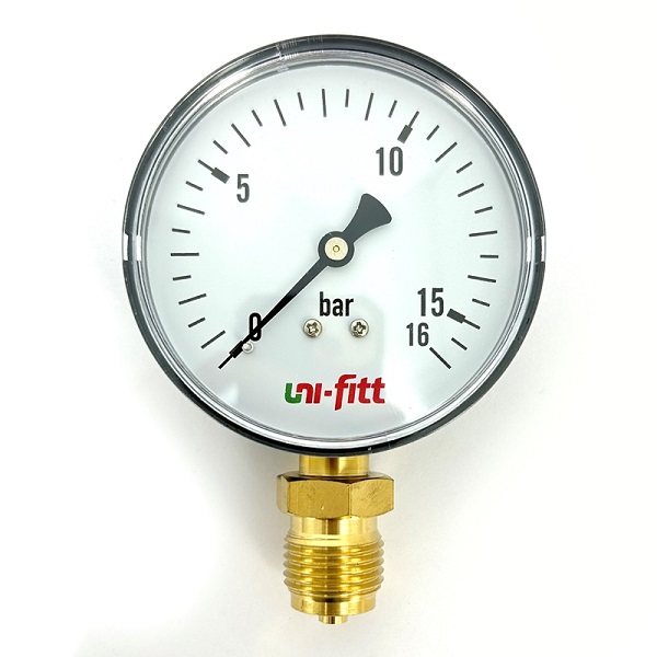 Манометр радиальный UNI-FITT 1/2", 0-16 бар