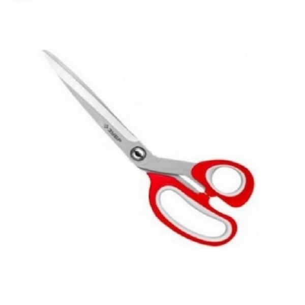 Ножницы ЗУБР "МАСТЕР" изогнутые хозяйст., двухкомпонентные ручки, 200мм