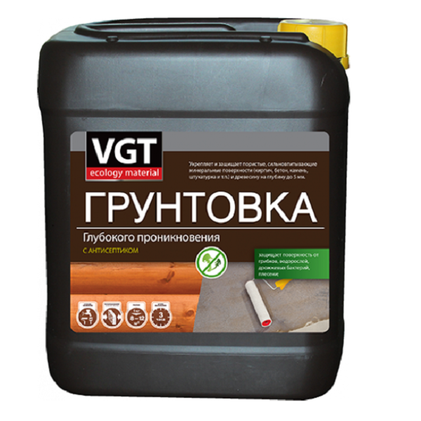 Грунтовка VGT глубокого проникновения с антисептиком  1кг для наружных/внутренних работ