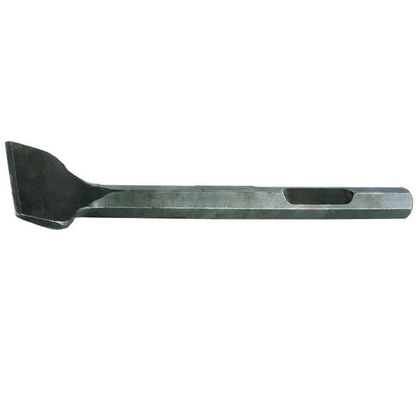 Зубило URAGAN плоское изогнутое для отбойного молотка и бетоноломов, шестигранник 28мм, 80/400мм