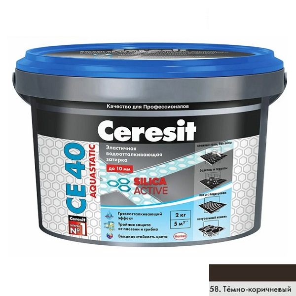 Затирка Ceresit CE-40 темно-коричневый 2кг