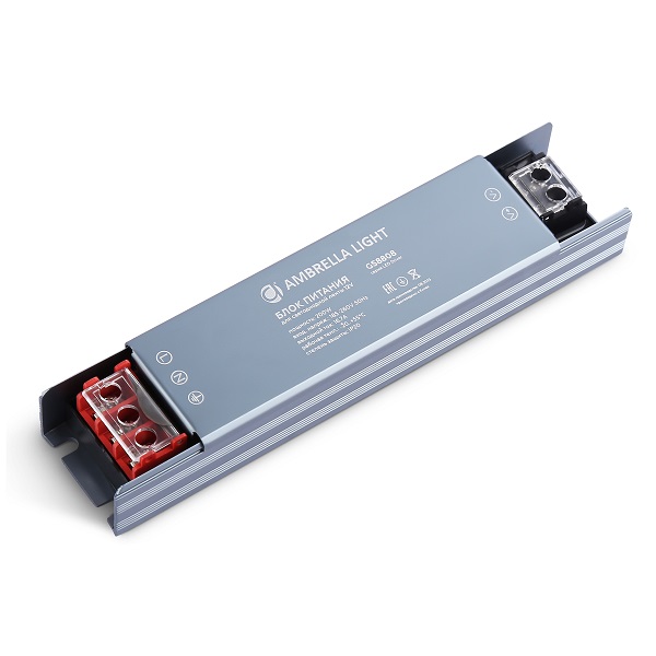 Блок питания для светодиодной ленты AMBRELLA LIGHT GS8908 200Вт, 12В, IP20