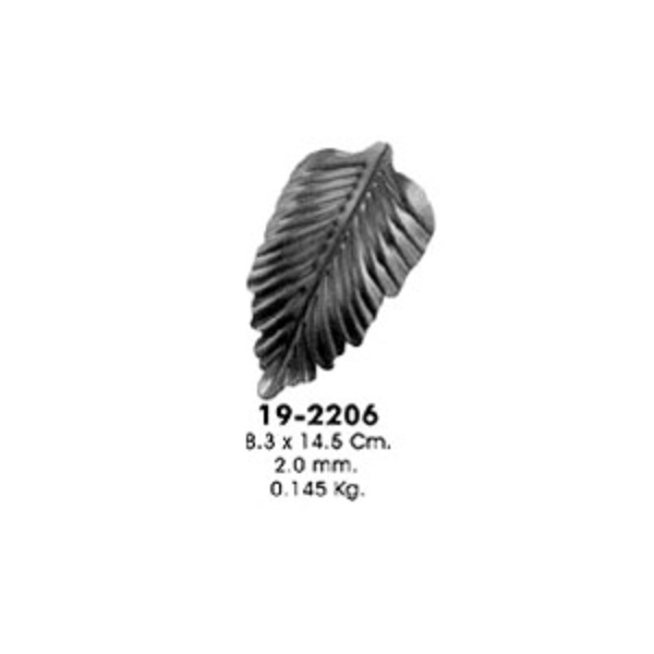 Штампованный элемент 19-2206 (8,3х14,6см, 2,0мм, 0,145кг)
