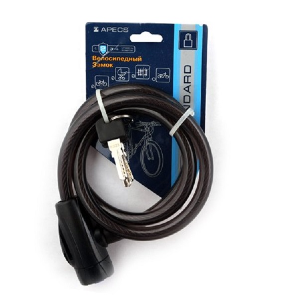 Замок велосипедный APECS PD-84-100см