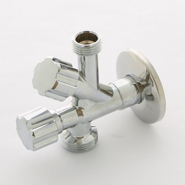 Вентиль Uni-Fitt LUX угловой 1/2" с отражателем, хром