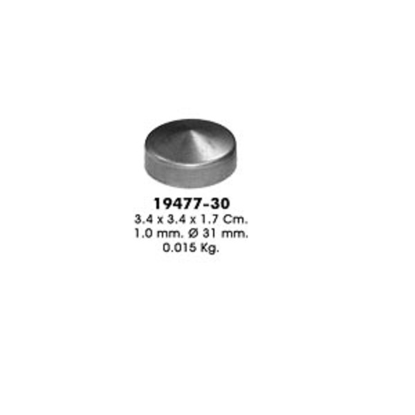 Декоративный элемент 19477-30  на тр. d30мм (3,4х3,4х1,7см, 1,0мм, d-31мм, 0,015кг)