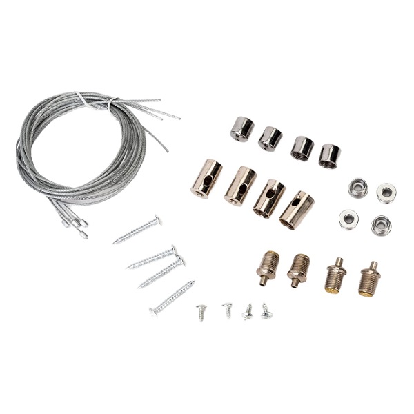 Подвес для светильников FERON LD510, серебро, 1м