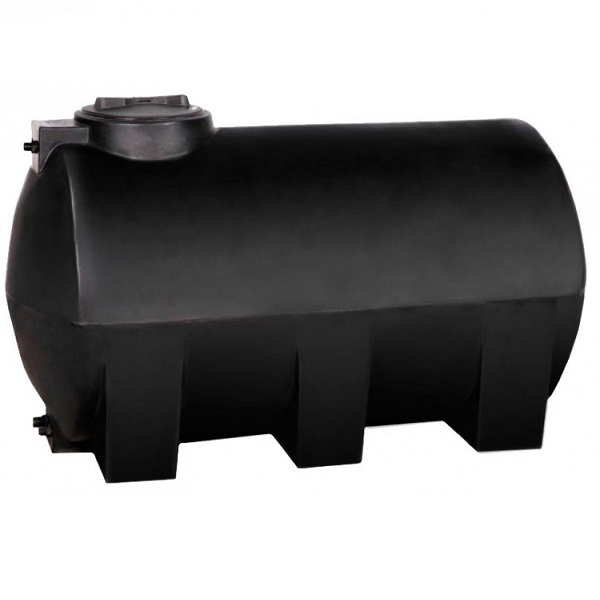 Бак для воды 1000л с поплавком AQUATECH горизонтальный- черный