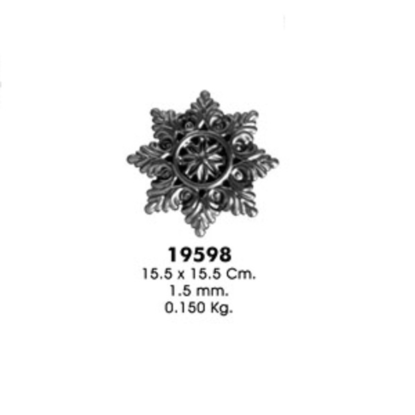 Декоративный элемент 19598 (15,5х15,5см, 1,5мм, 0,150кг)