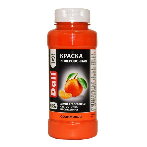 Колеровочная краска DALI 0.25л оранжевая