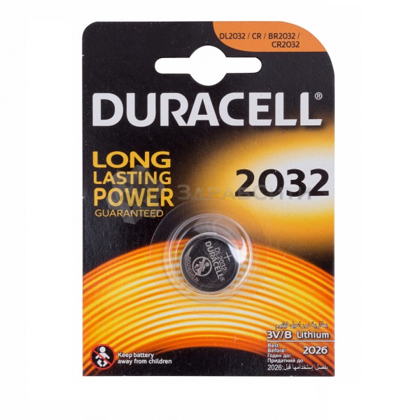 Батарейка DURACELL  CR2032 3V 1шт. литиевая