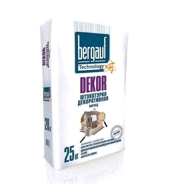 Штукатурка BERGAUF DEKOR декоративная "Короед" 2,5 мм 25кг