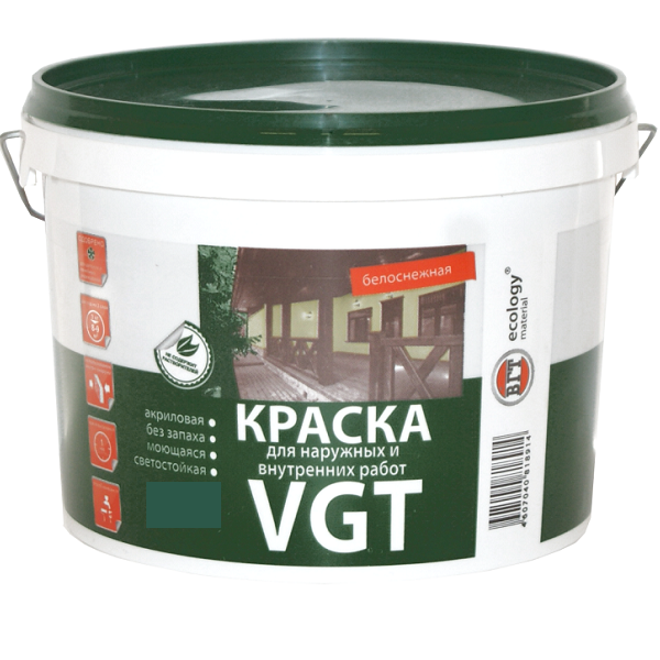Краска VGT для наружных и внутренних работ 15кг