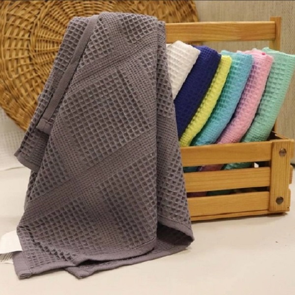 Полотенце кухонное вафельное 50х90см 1124-мокко