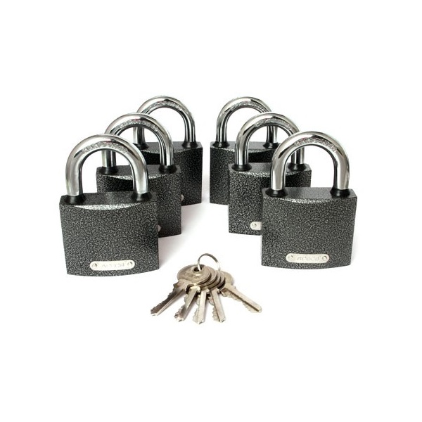 Набор замков APECS PD-01-63 под один ключ (6 замков+5 ключей)