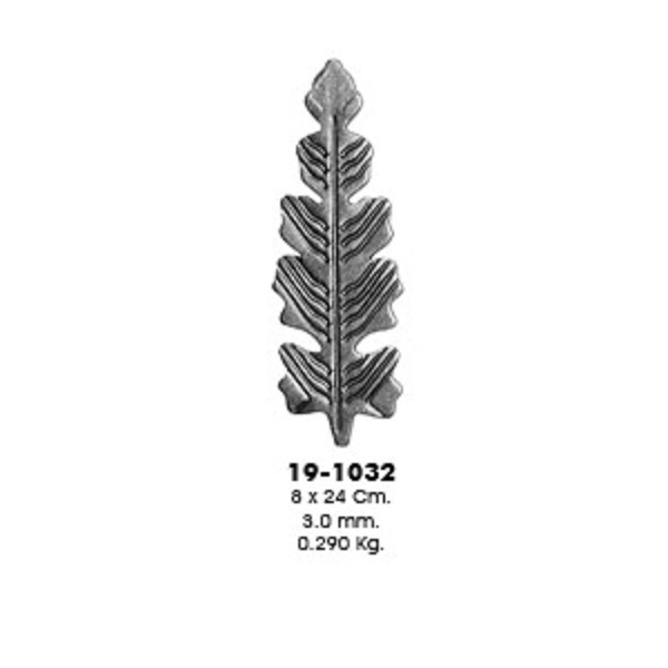 Штампованный элемент 19-1032 (8х24см, 3,0мм, 0,290кг)