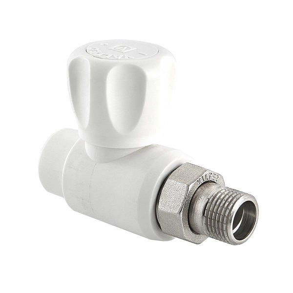 Кран полипропиленовый VALTEC со сгоном прямой d20х1/2"