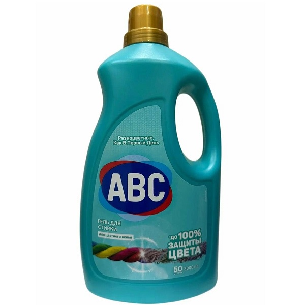 Гель для стирки ABC для цветного белья, 3000мл