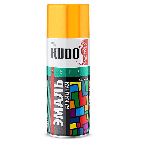 Эмаль аэрозольная KUDO Arte RAL-1018 желтая, 520 мл