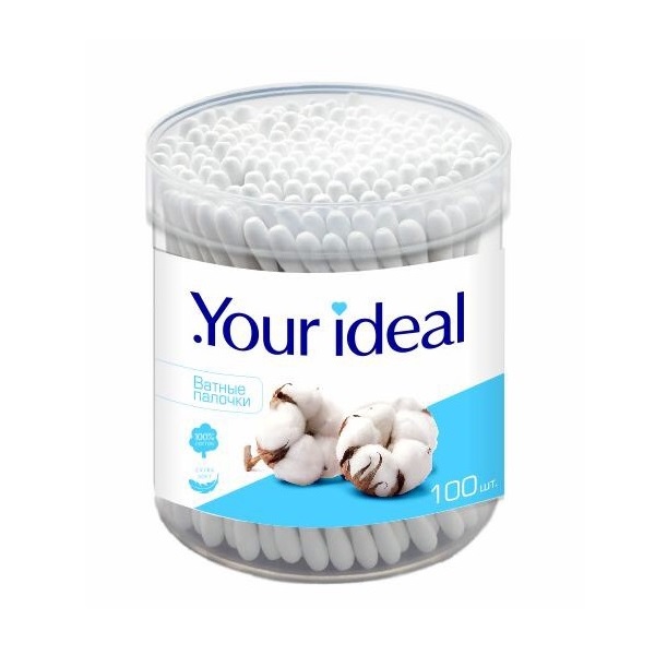 Ватные палочки Your ideal 100шт., стакан