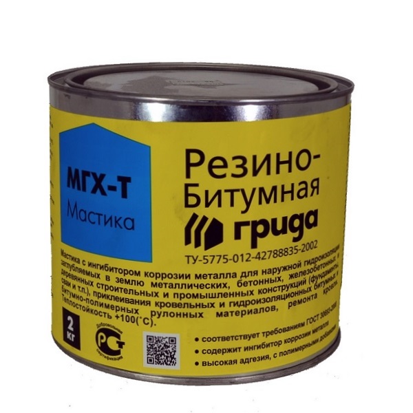 Мастика резино-битумная  2 кг ГРИДА МГХ-Т