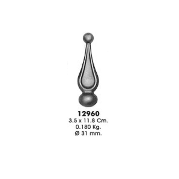 Пика 12960 (3,5х11,8см, d-31мм, 0,180кг)