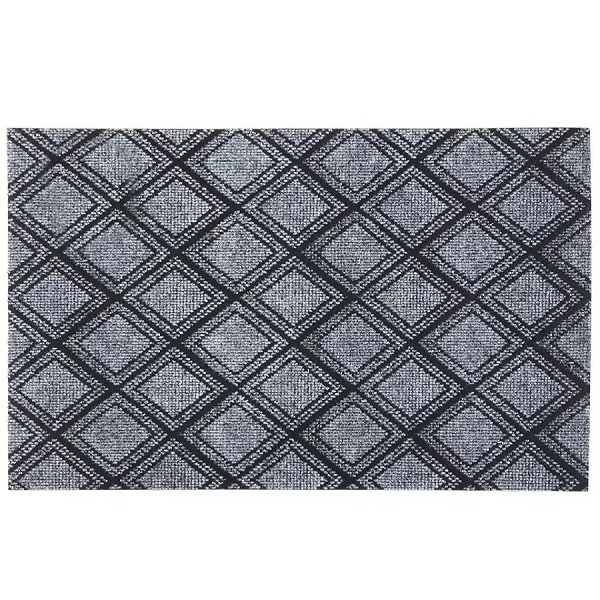 Коврик влаговпитывающий ворсовый на резиновой основе ЖАККАРД Ромбы 50х80 см