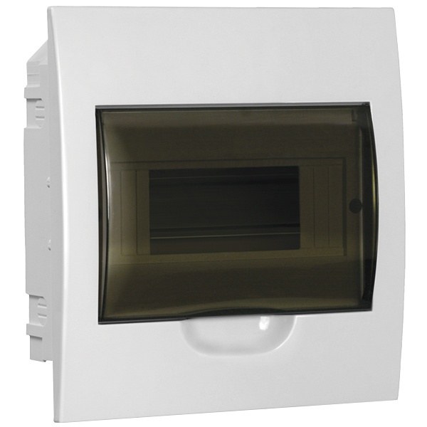 Бокс пластиковый IEK  для автомата встраиваемый на  6 модулей, белый, прозрачная дверца