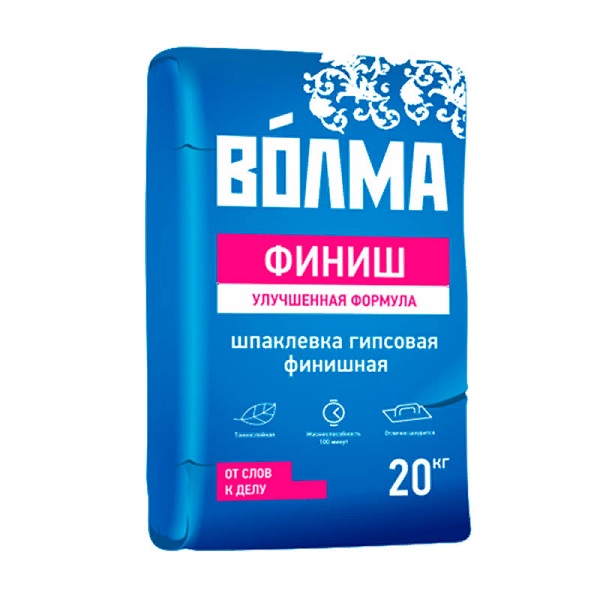 Шпаклевка ВОЛМА Финиш финишная гипсовая белая 20кг