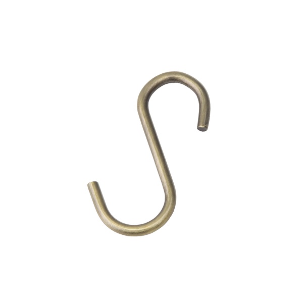 Крючок на рейлинг S-образный Lemax 50х45х4 мм, античная бронза