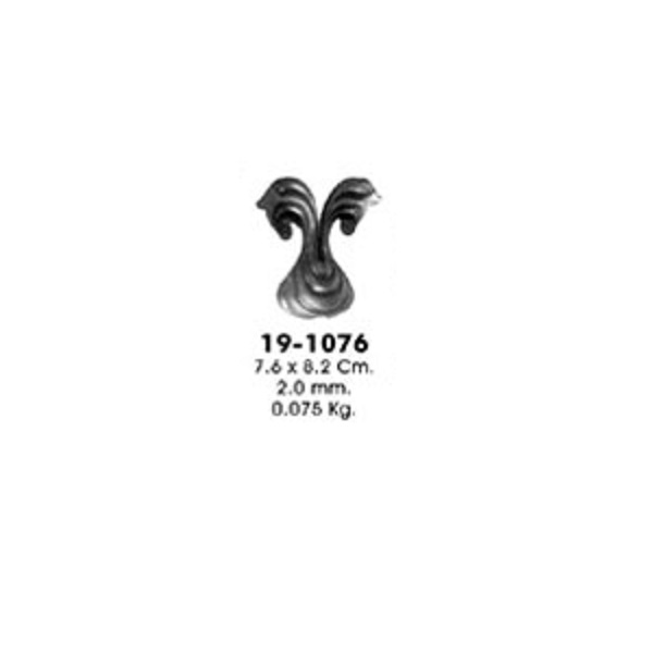 Штампованный элемент 19-1076 (7,6х8,2см, 2,0мм, 0,075кг)