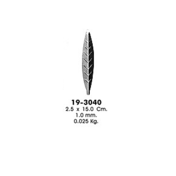 Штампованный элемент 19-3040 (2,5х15,0см, 1,0мм, 0,025кг)
