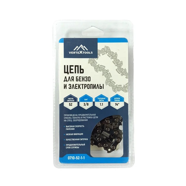Цепь 52 3/8-1,1мм 14"/35см VERTEXTOOLS