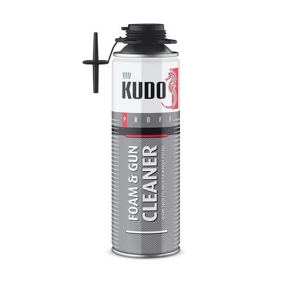 Очиститель монтажной пены KUDO PROFF Foam & Gun Cleaner, 650 мл