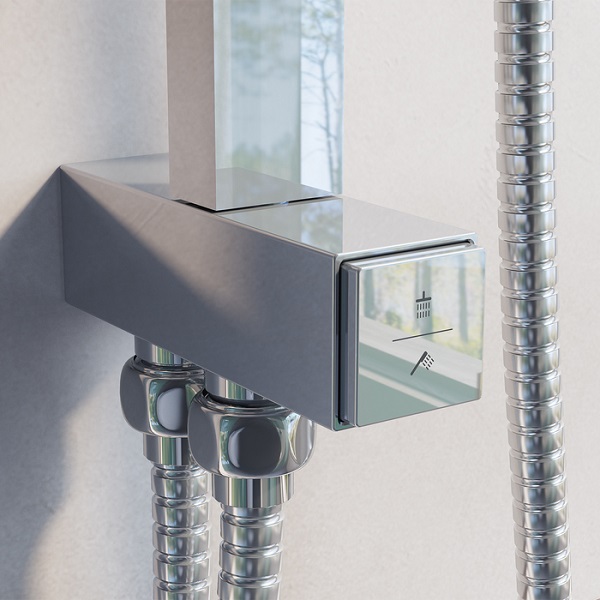 Душевой гарнитур с тропическим душем IDDIS Bild BIL1FSBi76 с верхней лейкой, хром