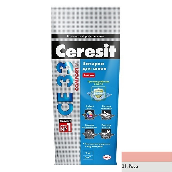 Затирка Ceresit CE-33 роса 2кг