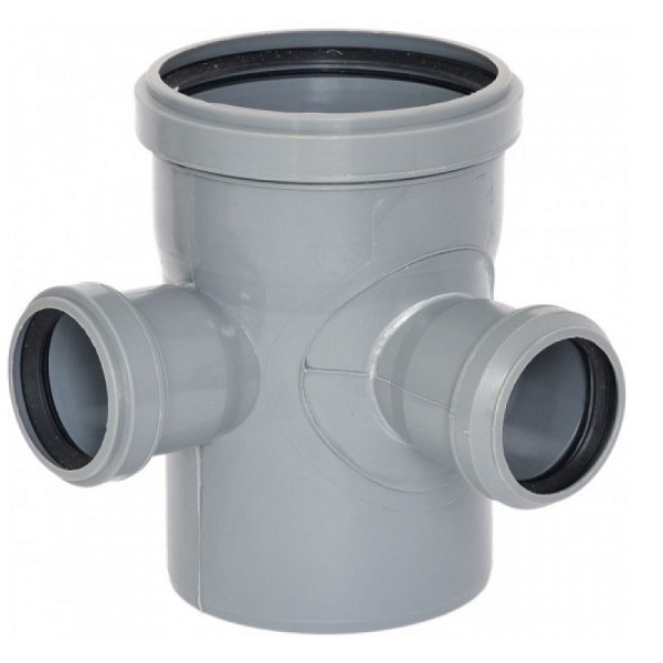 Крестовина Ø 110х50х50 мм 87° 2-х плоскостная полипропилен