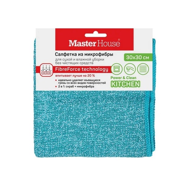 Салфетка MASTER HOUSE Бенгальский тигр, скраб+микрофибра, 30х30 см