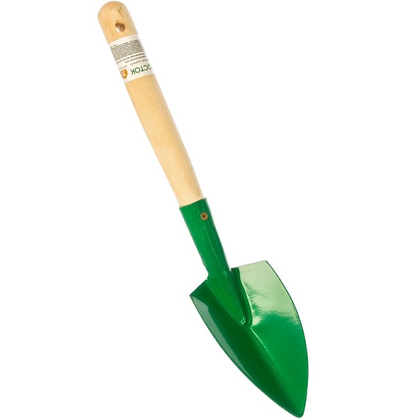 Совок садовый РОСТОК посадочный, с деревянной ручкой, 120мм