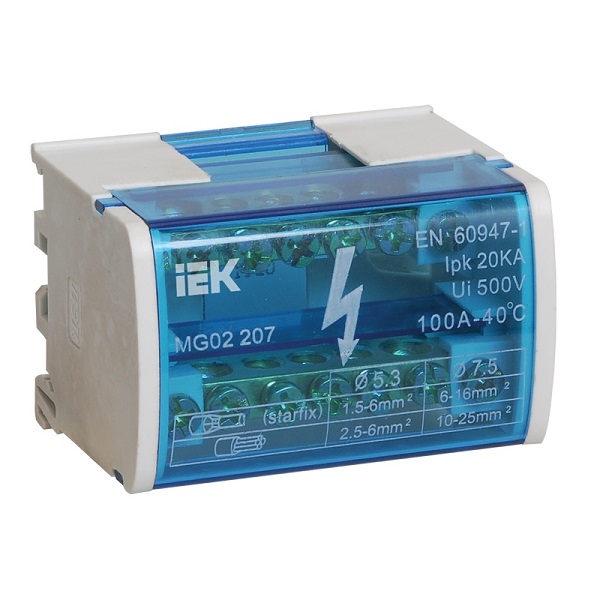 Шина L+PEN на DIN-рейку в корпусе IEK ШНК 2х7