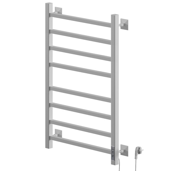 Полотенцесушитель электрический NIKA STEP-1 600х500, правый тэн, RAL9016 белый